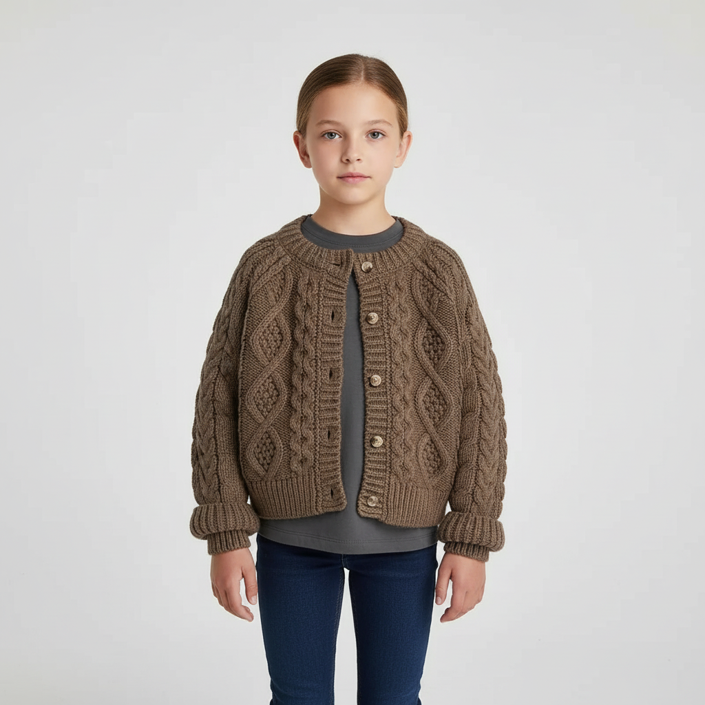 Kinder Langarm Strickjacke