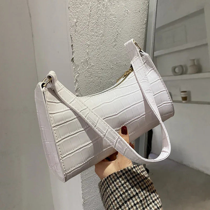 Claviette Retro Baguette-Schultertasche