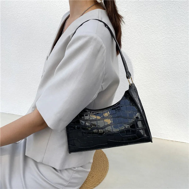 Claviette Retro Baguette-Schultertasche
