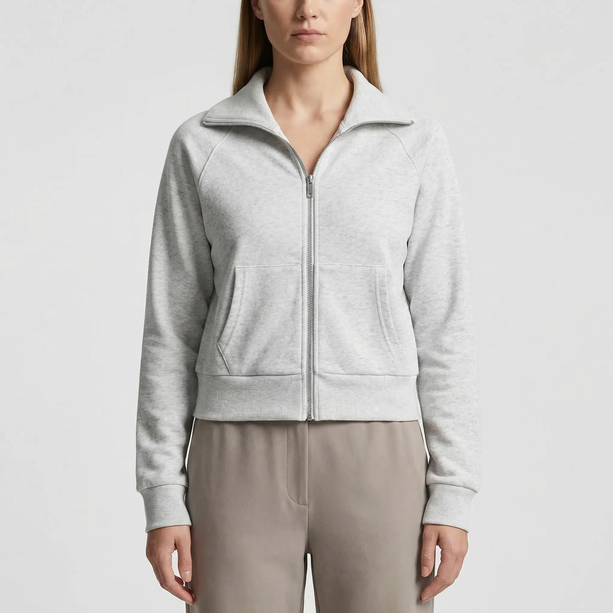 Fleurova Revers-Fleecejacke und Schlaghosen-Set