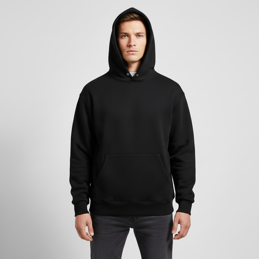 Schwerer Baumwoll-Hoodie