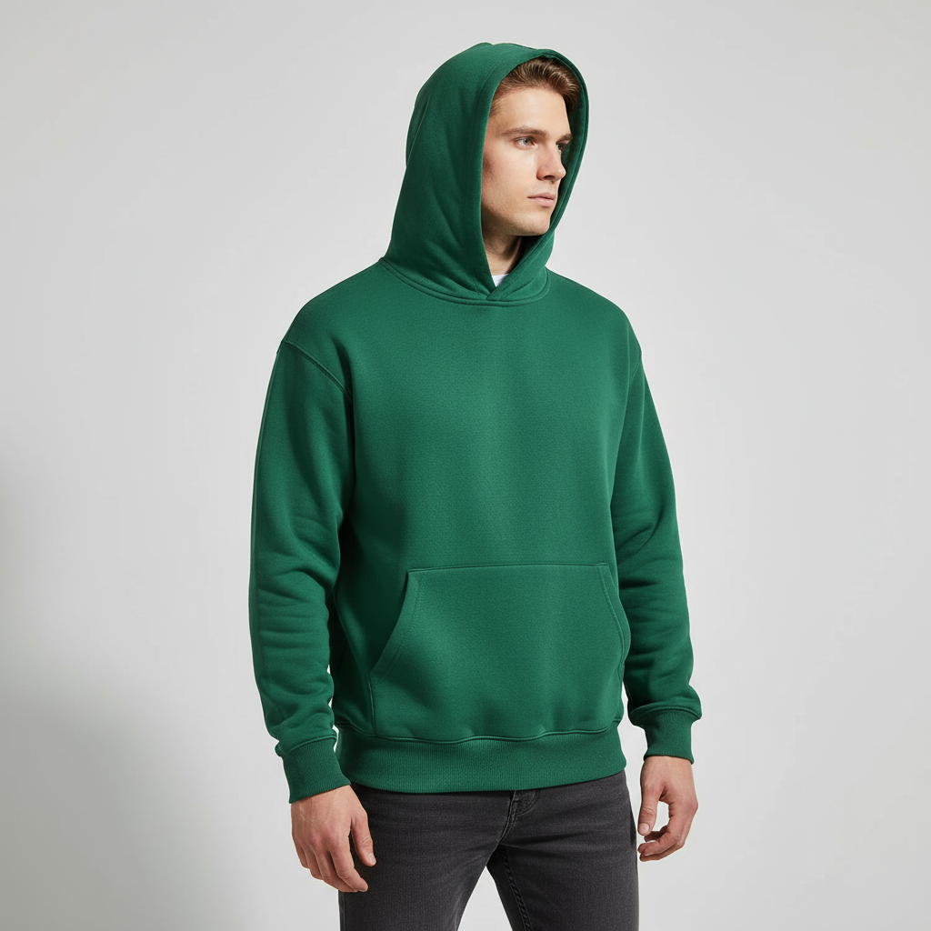 Schwerer Baumwoll-Hoodie