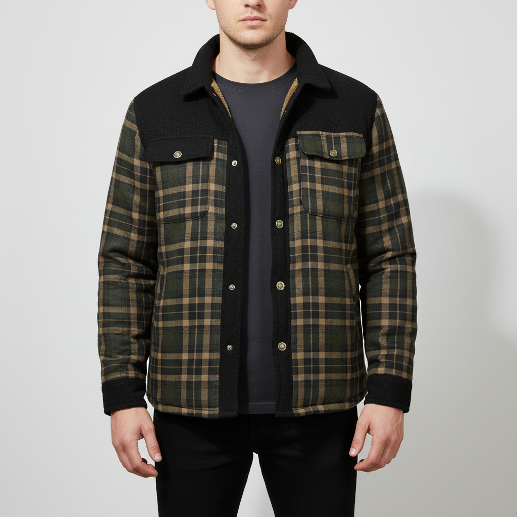 Gefütterte Flanell-Hemdjacke