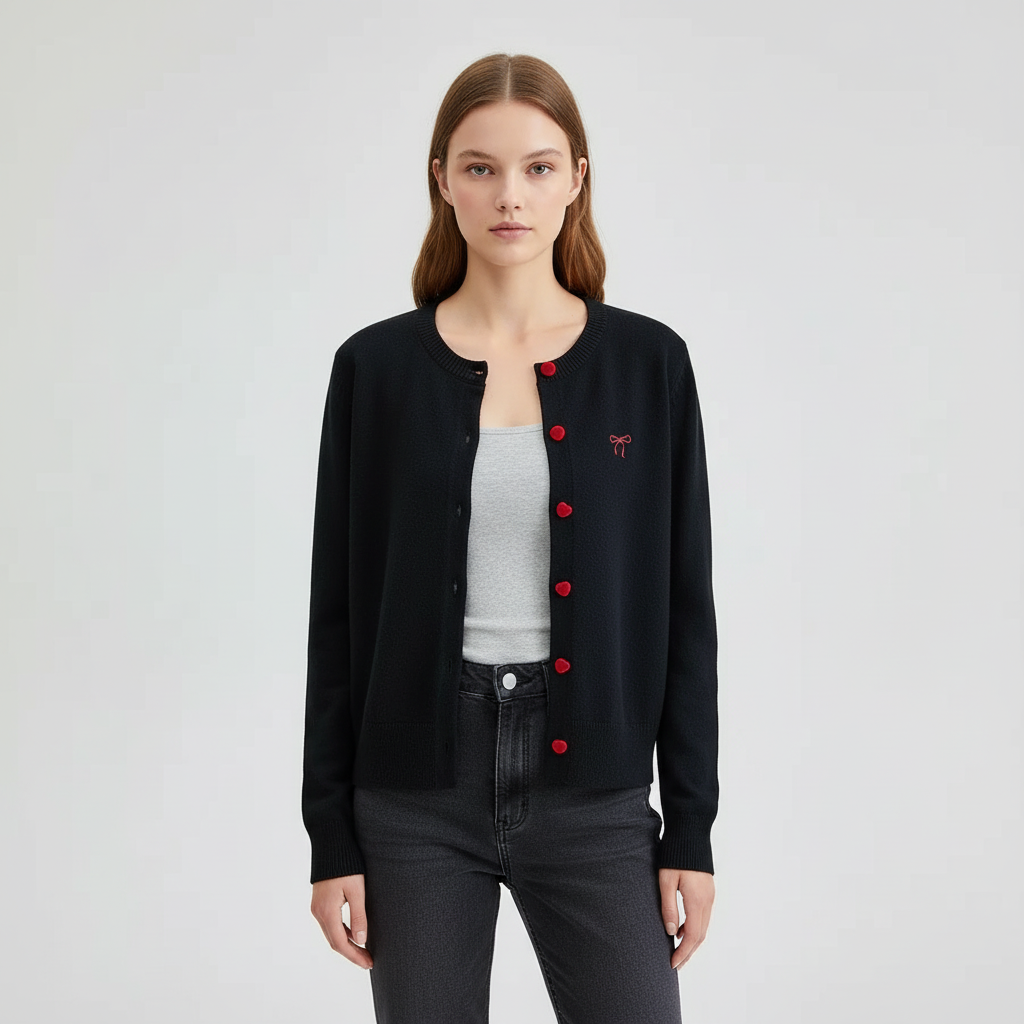 Strickjacke aus Mischgewebe