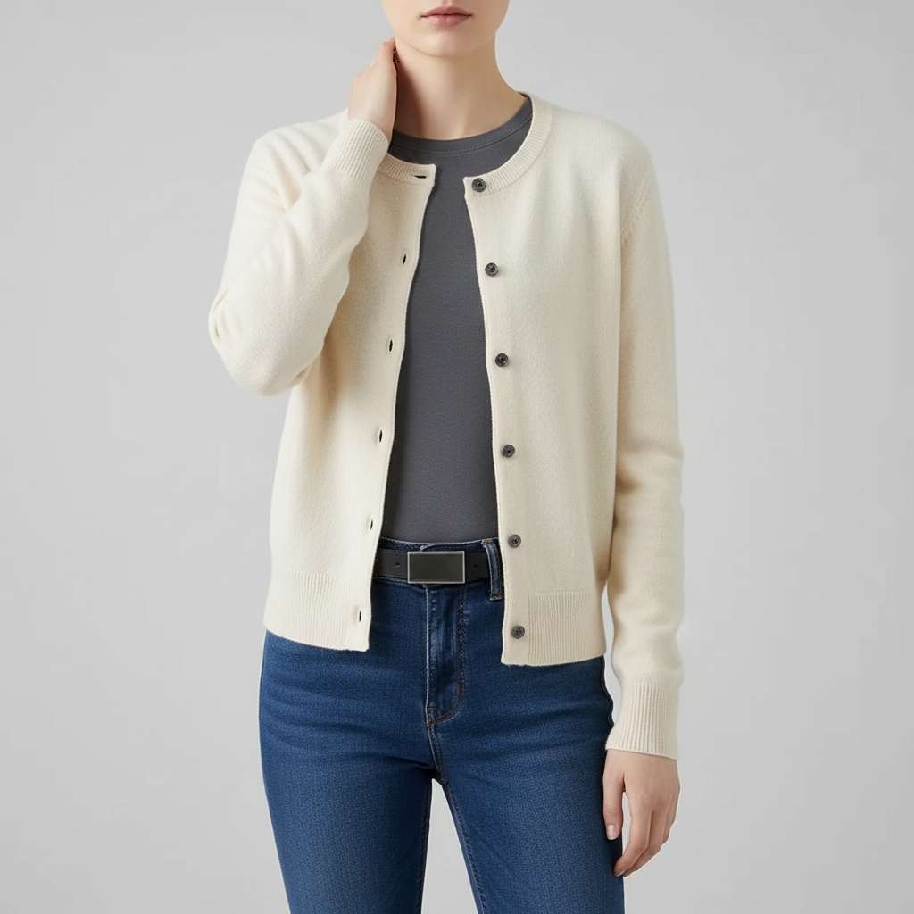 Gestrickte Langarm-Strickjacke