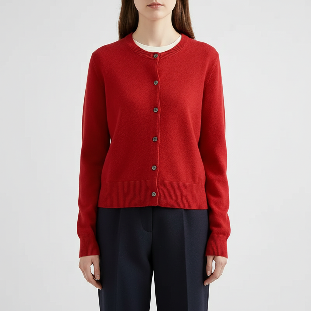 Gestrickte Langarm-Strickjacke
