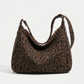 Leopelle Großes Leoparden-Print Schultertasche