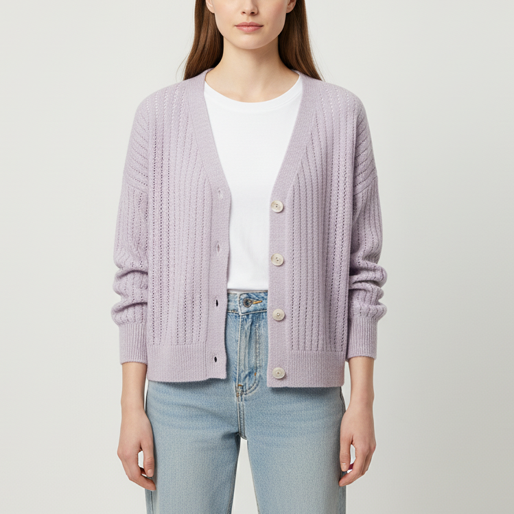 Locker geschnittene Strickjacke