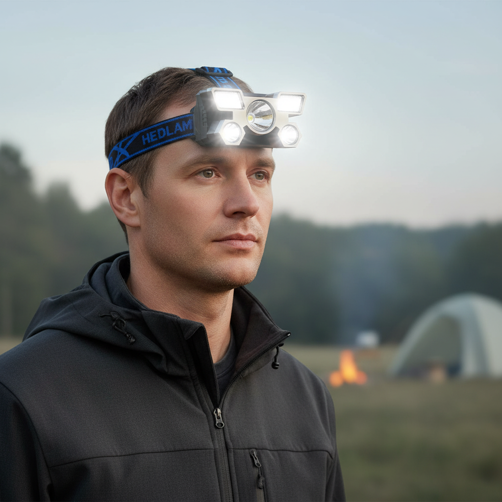clinbands | LumaBeam Aufladbare 5-LED-Stirnlampe
