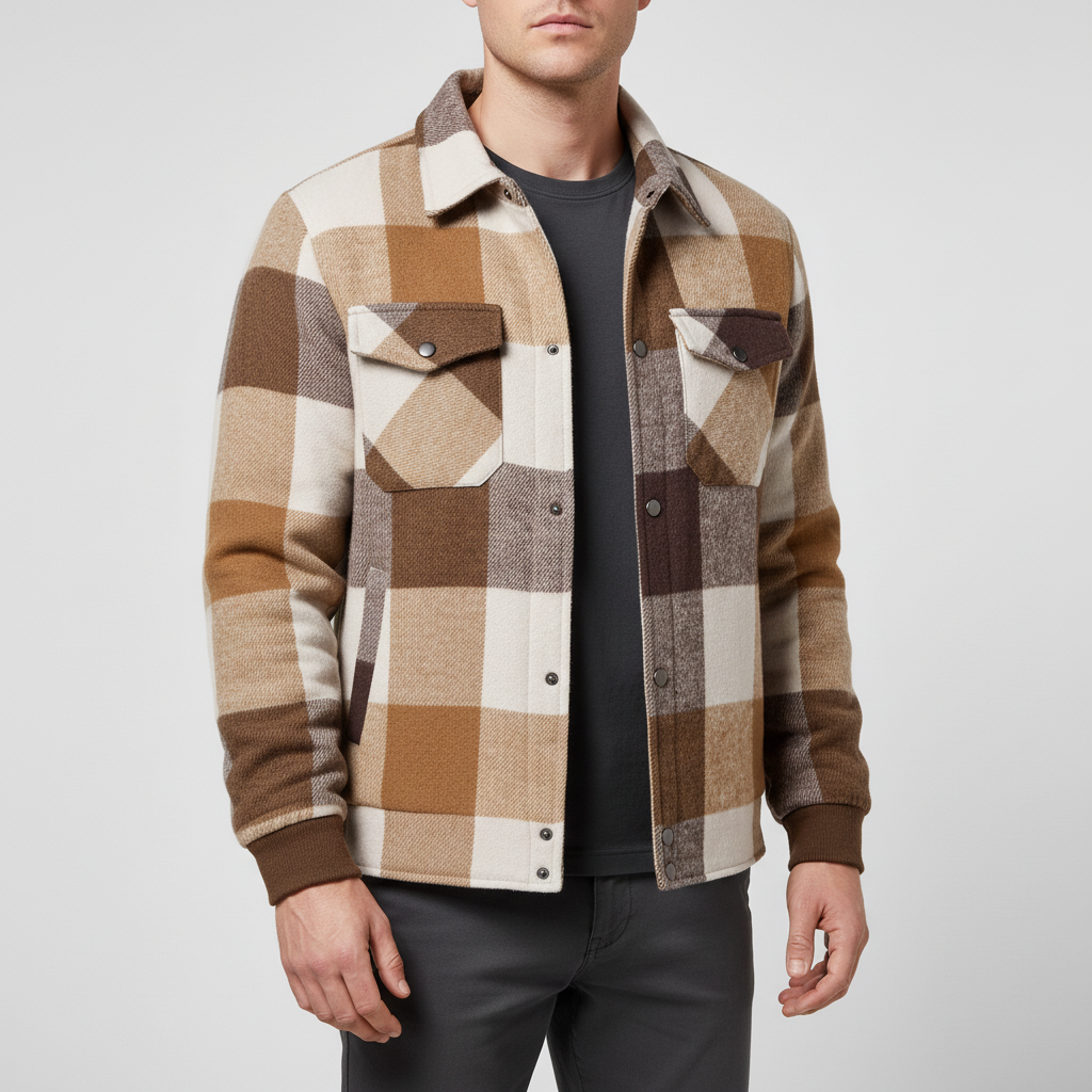 Herren Karohemd-Jacke S