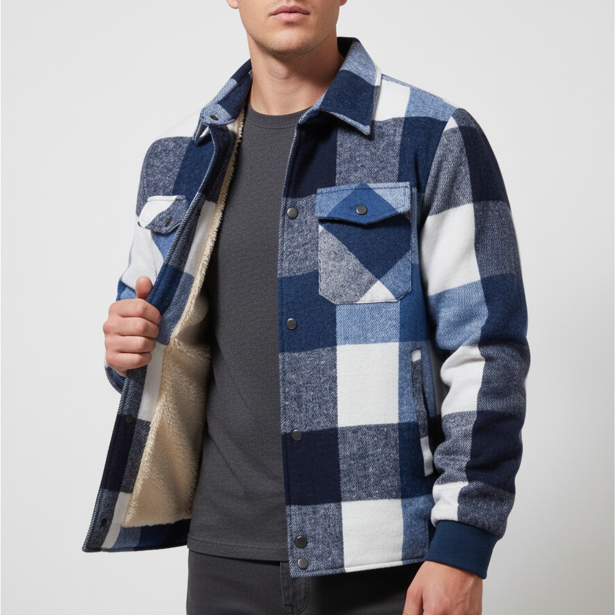 Herren Karohemd-Jacke S