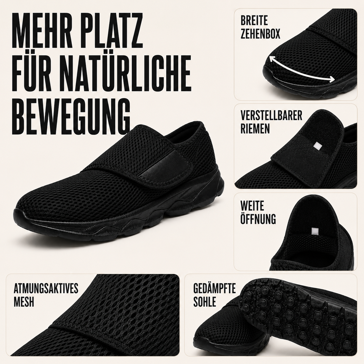 Orthowalk Weitschafts-Verstellbarer Orthopädischer Gehschuh