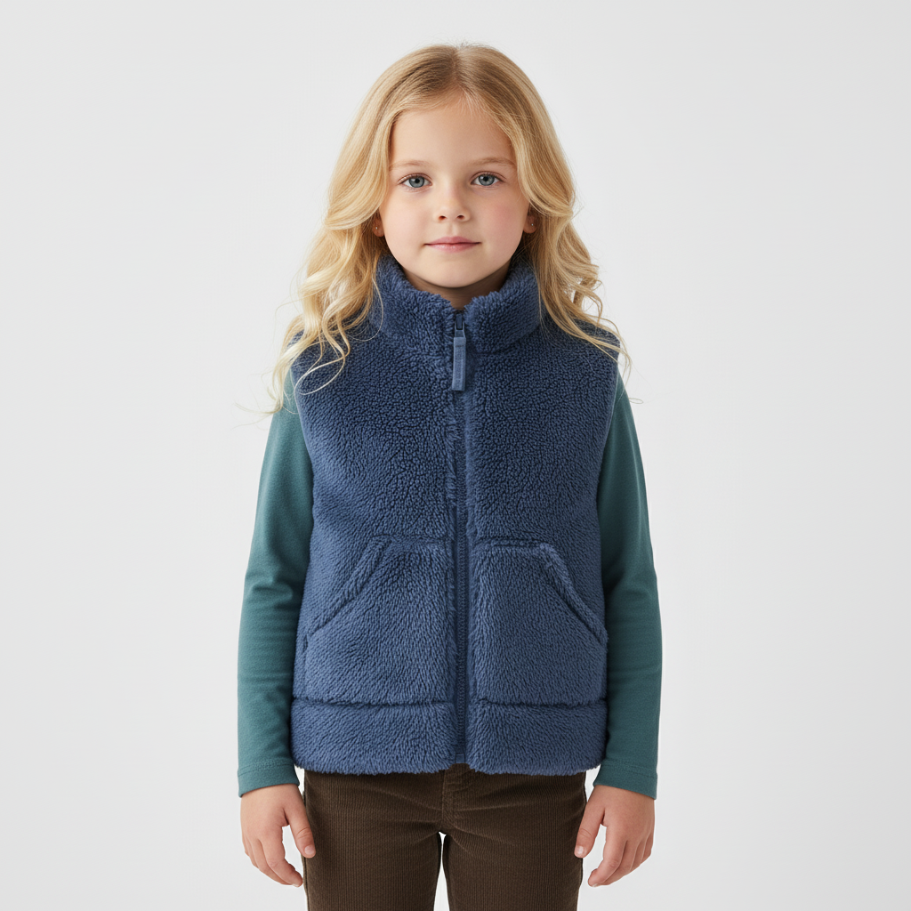 Dicke Korallenfleece-Weste