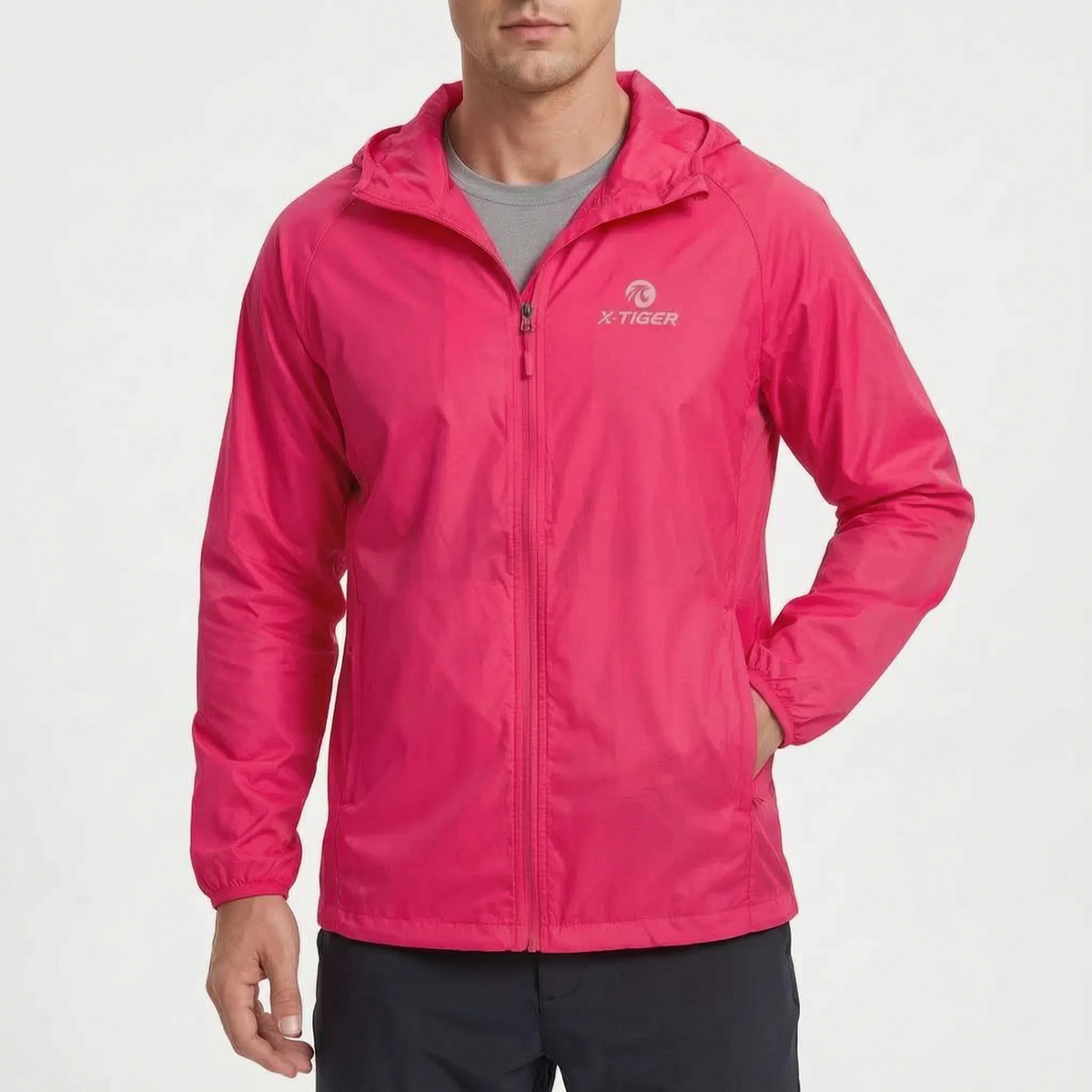 Velotrek Leichte Packbare Kapuzen-Windjacke