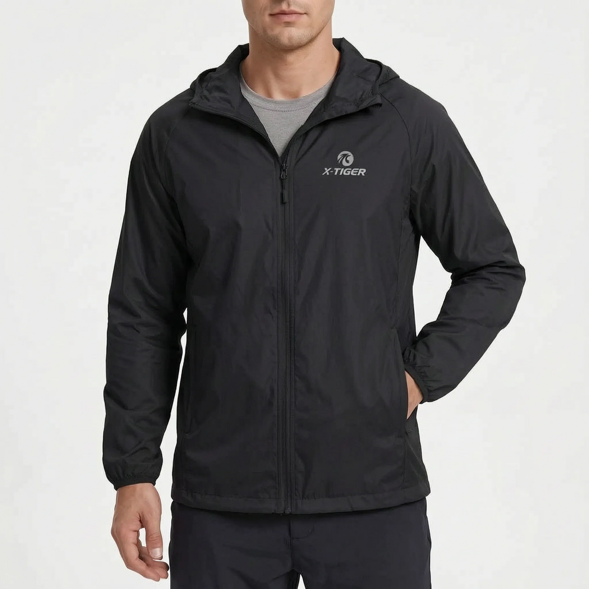 Velotrek Leichte Packbare Kapuzen-Windjacke