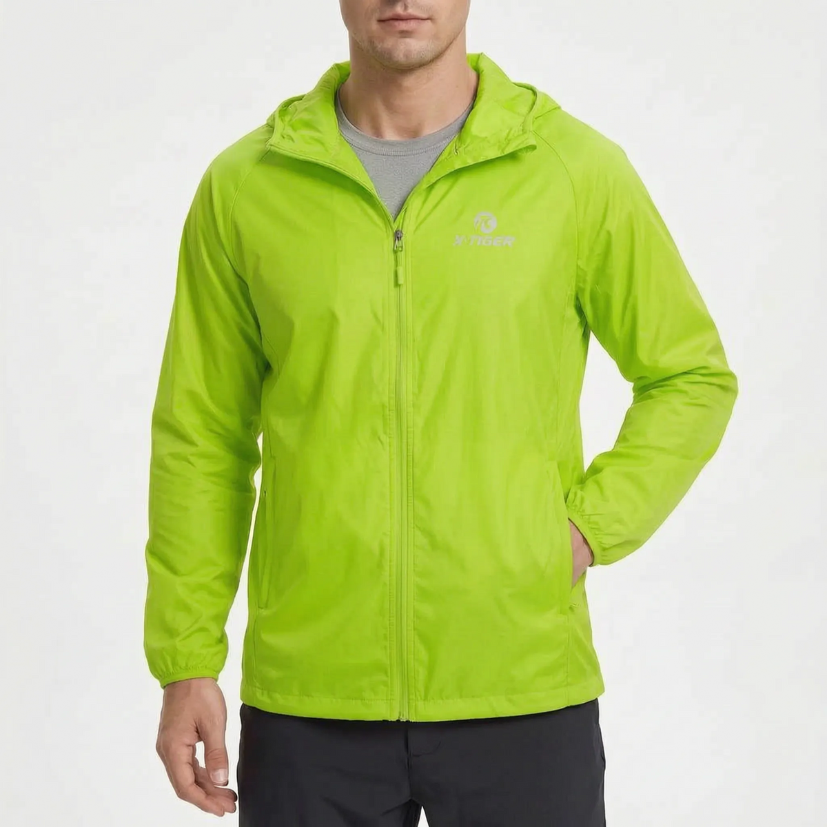 Velotrek Leichte Packbare Kapuzen-Windjacke