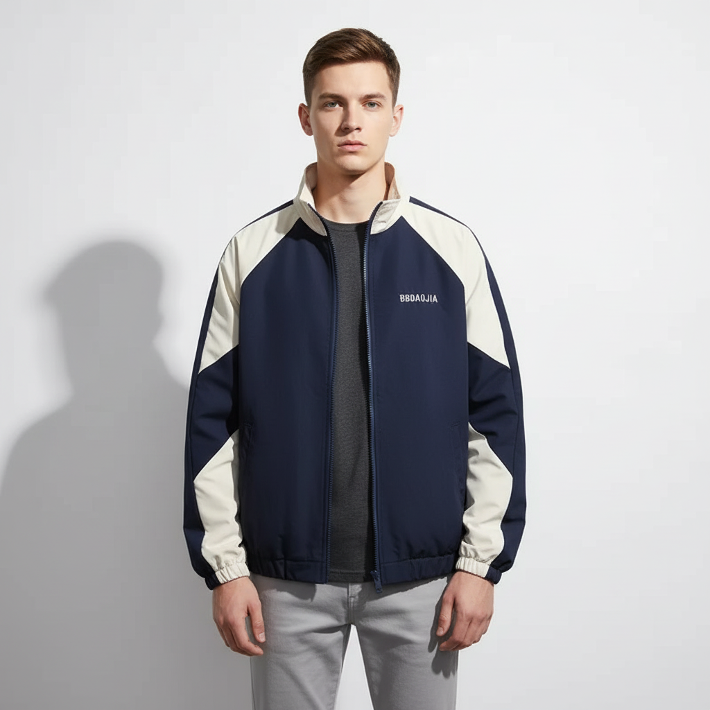 Vintaro Colorblock-Jacke mit lockerer Passform