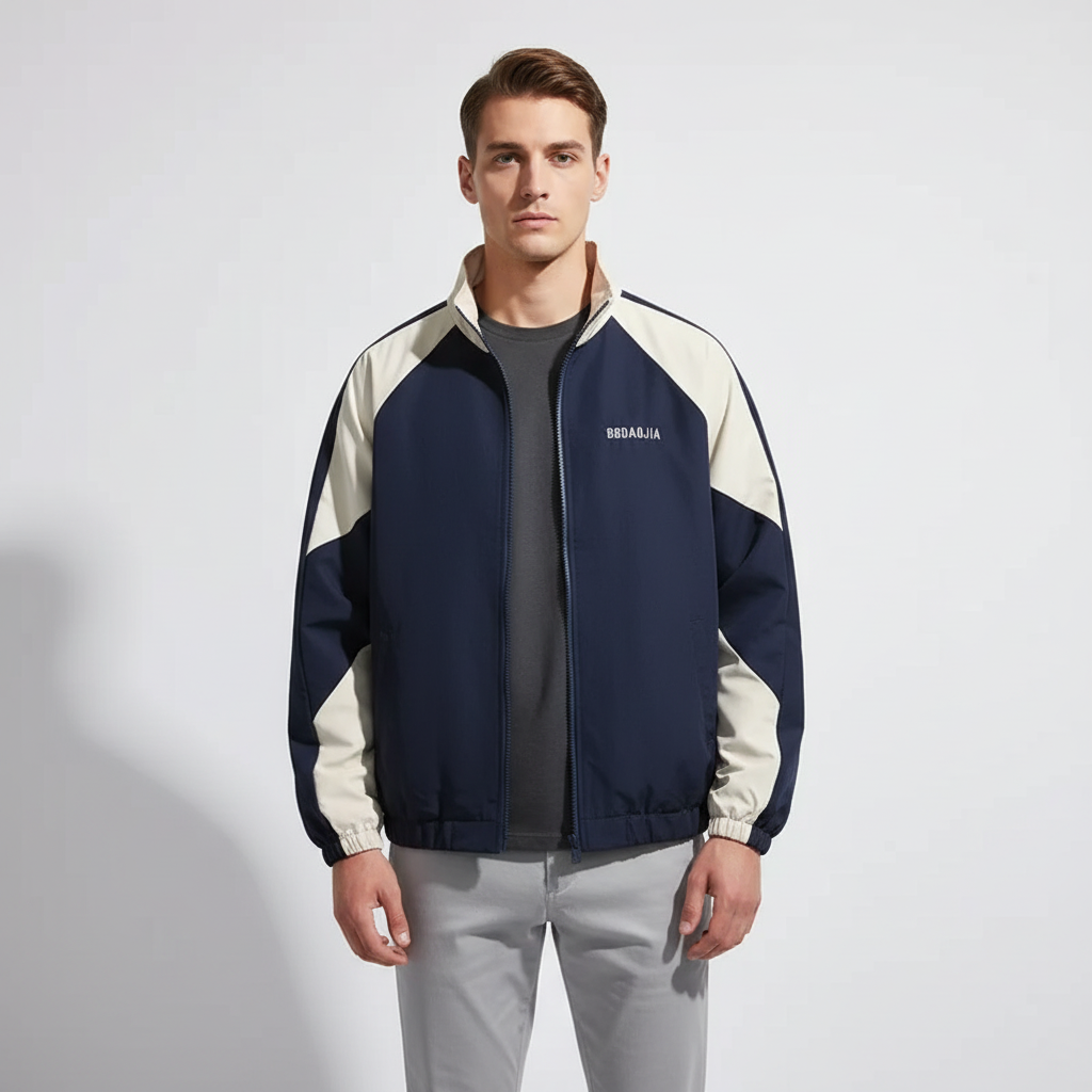 Vintaro Colorblock-Jacke mit lockerer Passform
