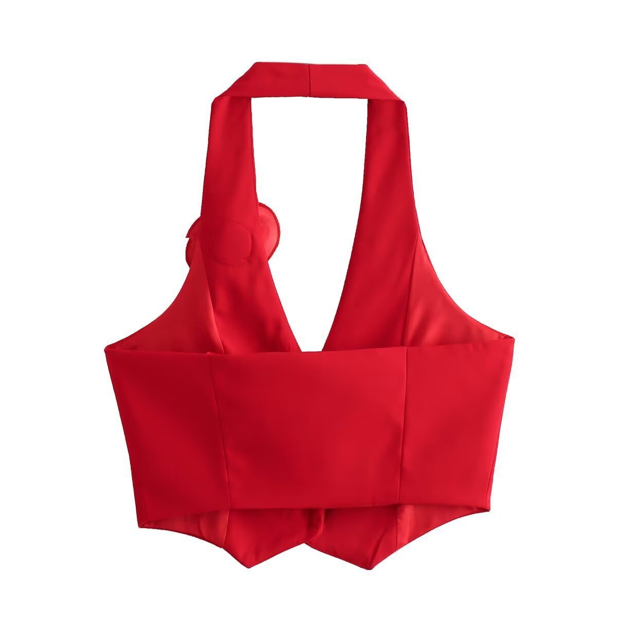 Damen Elegante Weste mit Blütenapplikation Clinbands