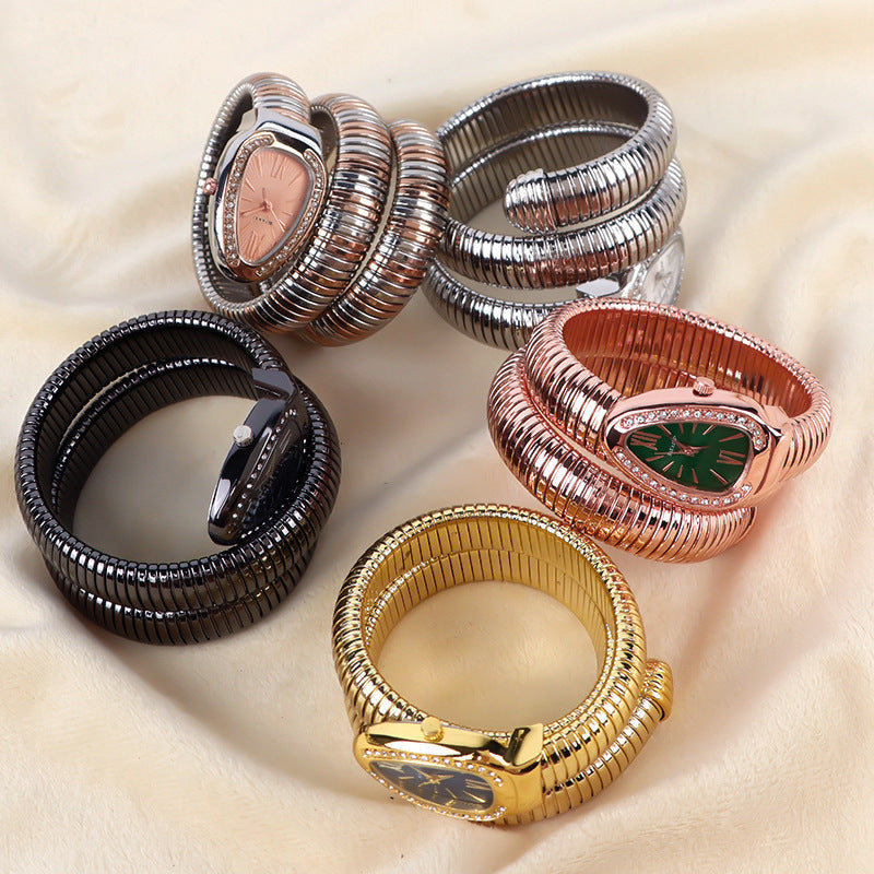 Clinbands | Schlangenuhr mit Quarzbewegung und Persönlichem Armband