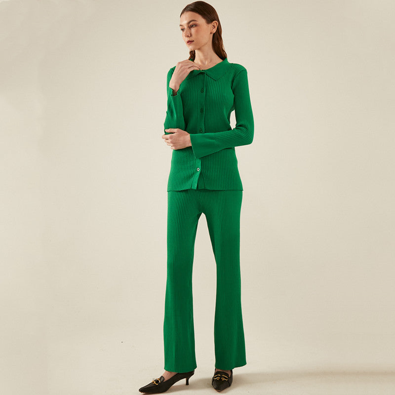Damen 3-teilige Feinstrick-Loungewear-Set Clinbands