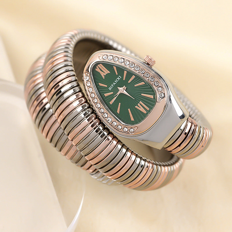 Clinbands | Schlangenuhr mit Quarzbewegung und Persönlichem Armband