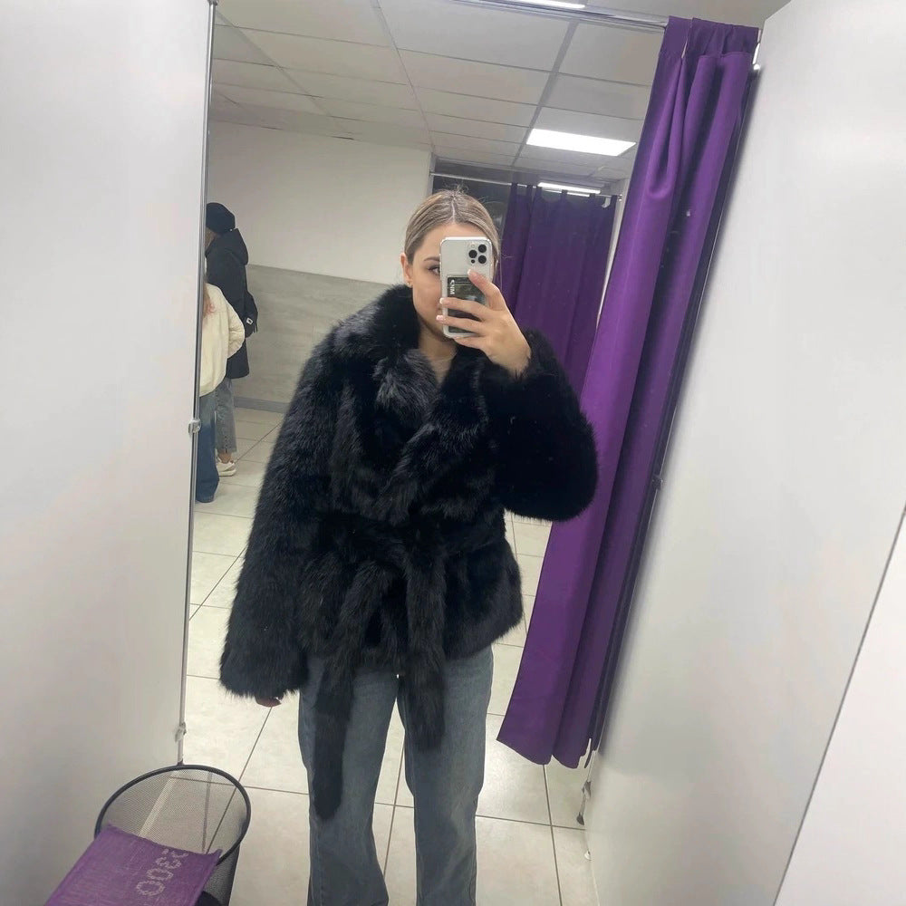 Damen Eleganter Trend-Faux-Fur-Bolero Clinbands
