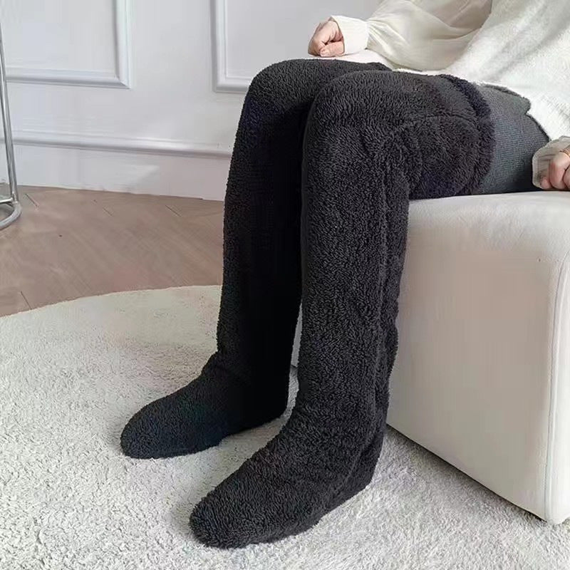Damen Extra warme Knielange Fleece-Stulpen Clinbands