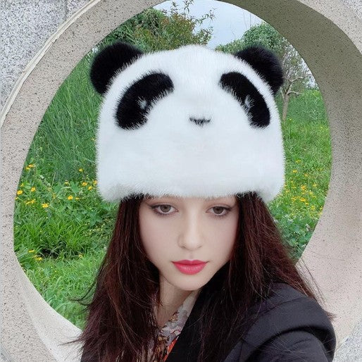 Damen Kuschelige Panda-Mütze Clinbands