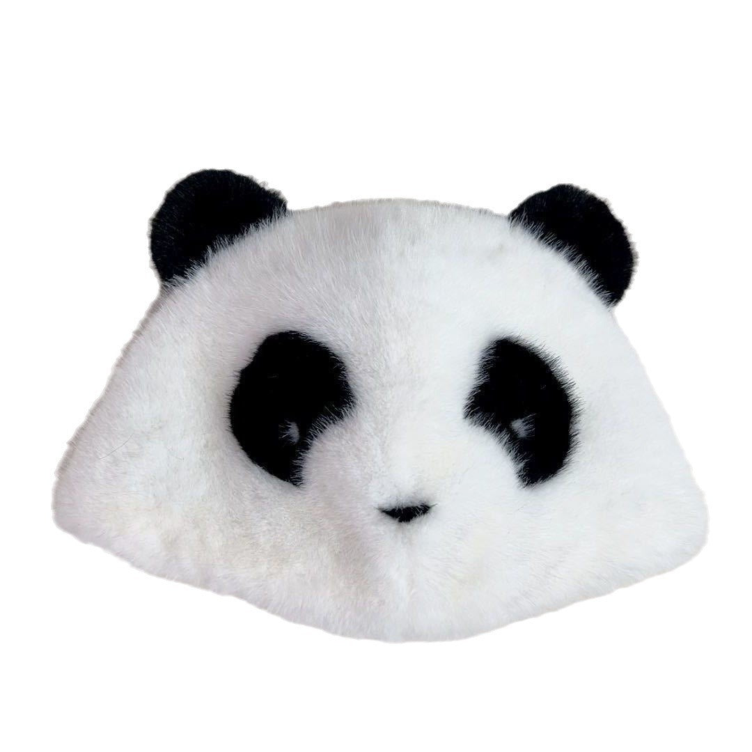 Damen Kuschelige Panda-Mütze Clinbands