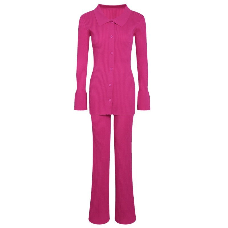 Damen 3-teilige Feinstrick-Loungewear-Set Clinbands