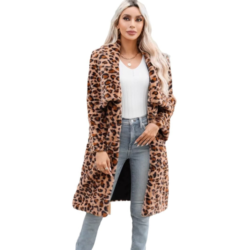 Damen Lange Leopardmuster Clinbands
