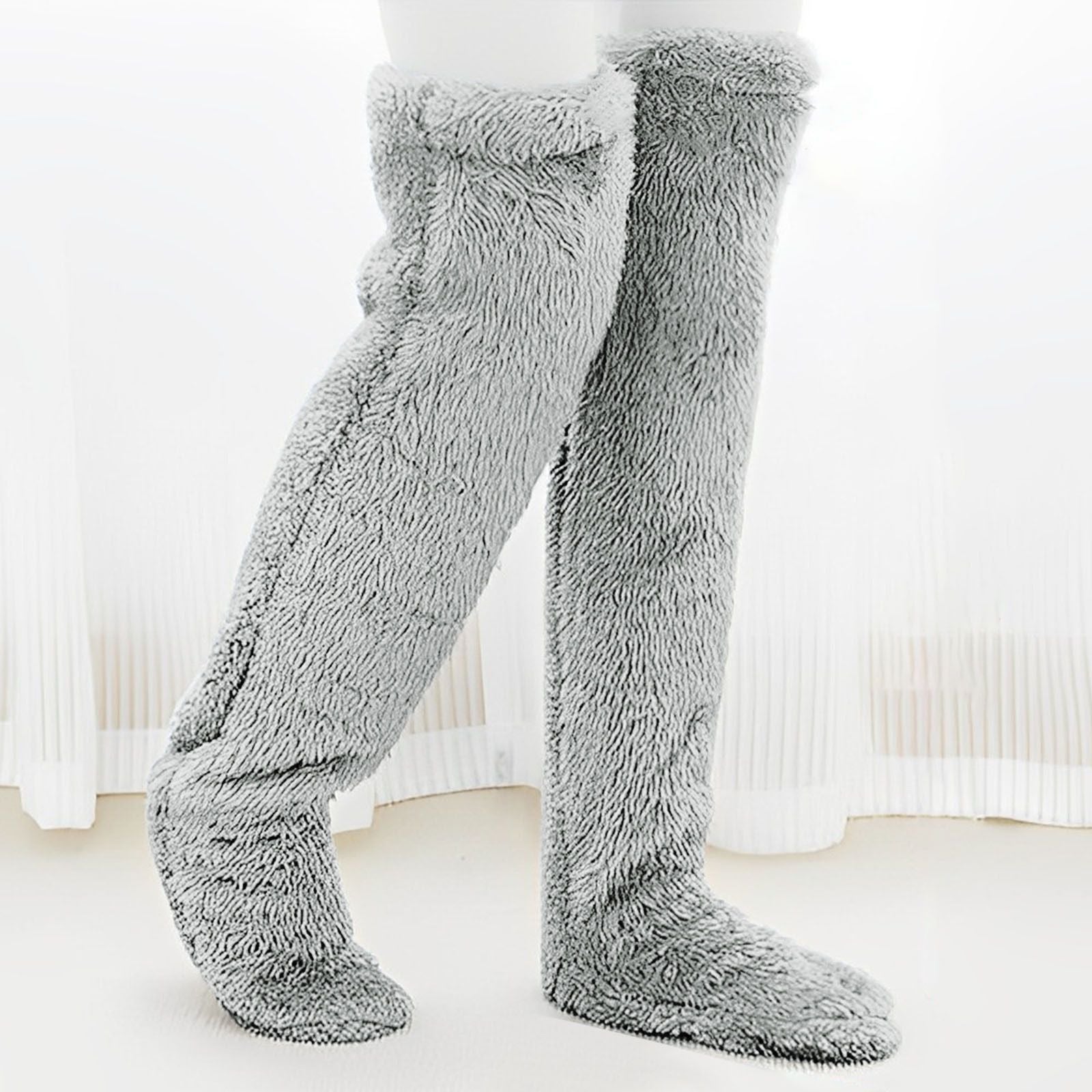 Damen Extra warme Knielange Fleece-Stulpen Clinbands