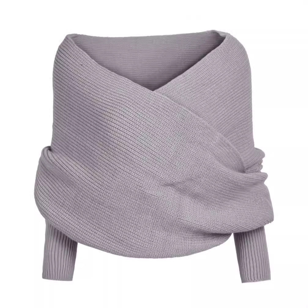 Damen Großer Strickschal mit innovativer Knotenoptik und weichem Material Clinbands