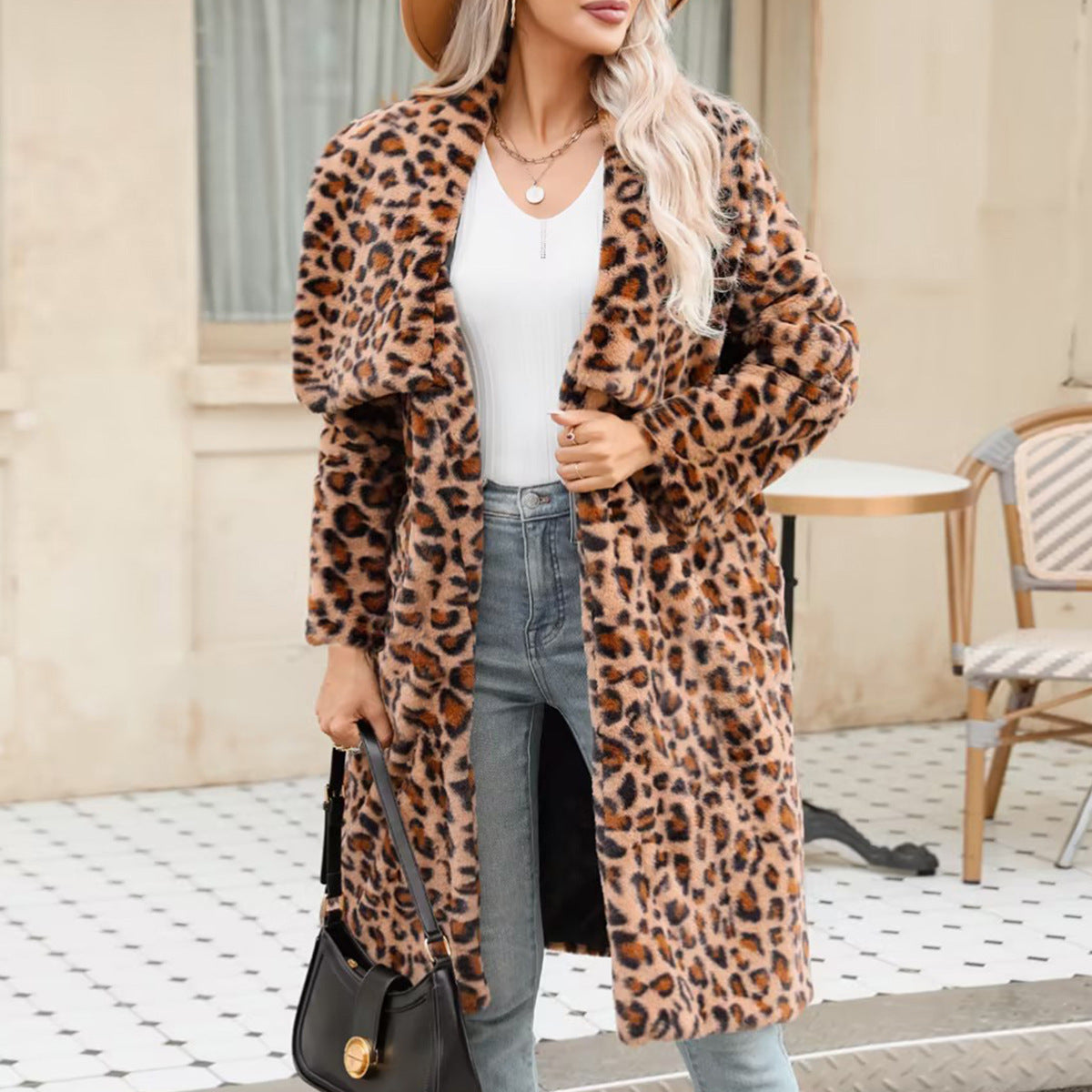 Damen Lange Leopardmuster Clinbands