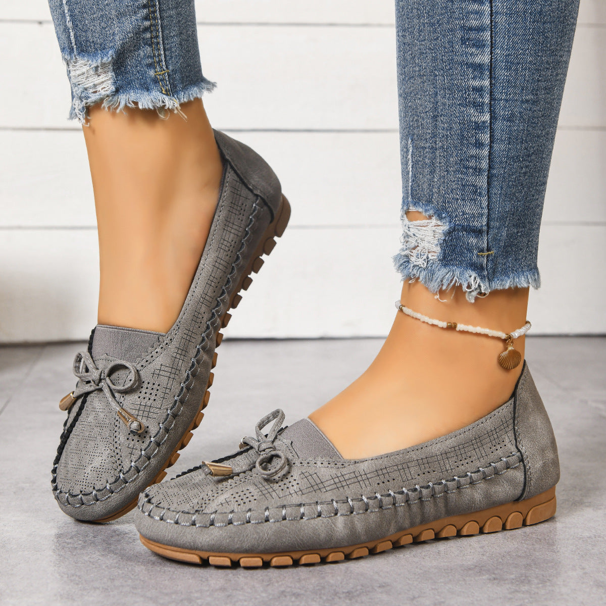 Damen-Komfort-Loafer in weiter Passform