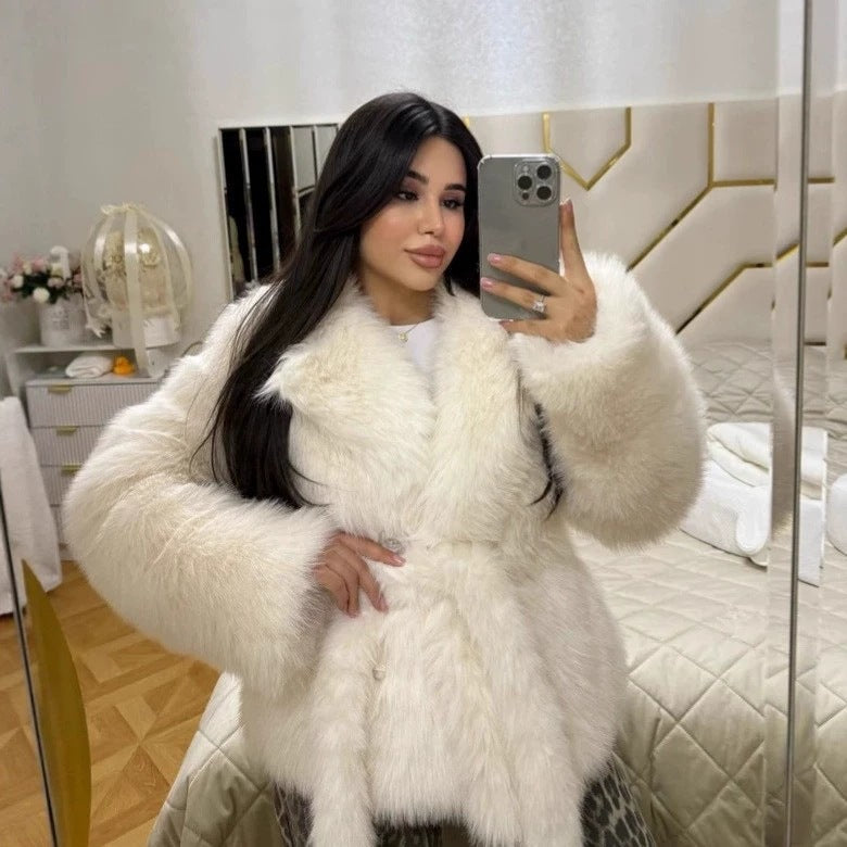 Damen Eleganter Trend-Faux-Fur-Bolero Clinbands