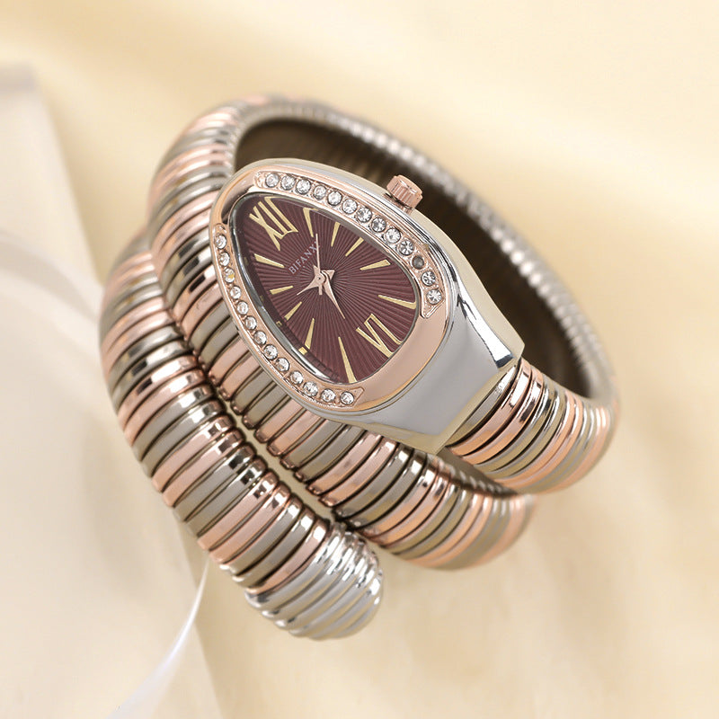 Clinbands | Schlangenuhr mit Quarzbewegung und Persönlichem Armband