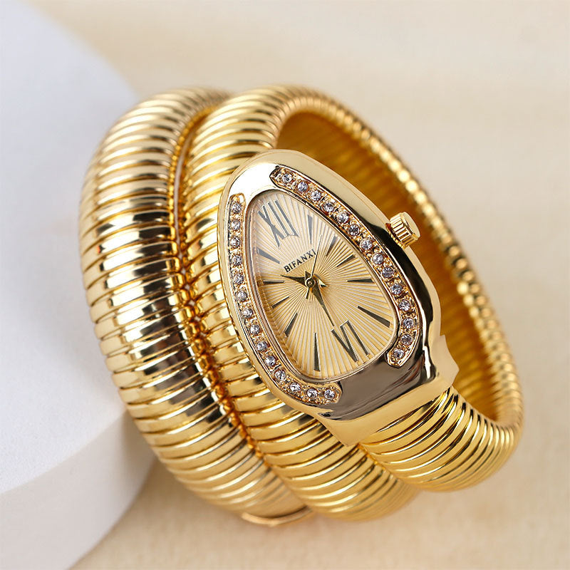 Clinbands | Schlangenuhr mit Quarzbewegung und Persönlichem Armband