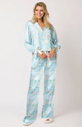 Damen luxuriöses Satin-Pyjama-Set mit niedlichem Nutcracker-Motiv Clinbands