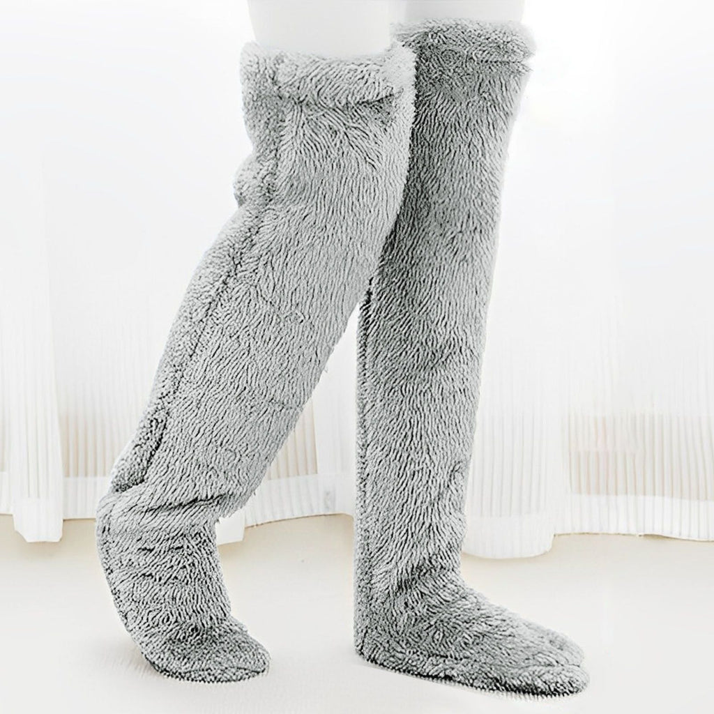 Damen Extra warme Knielange Fleece-Stulpen Clinbands