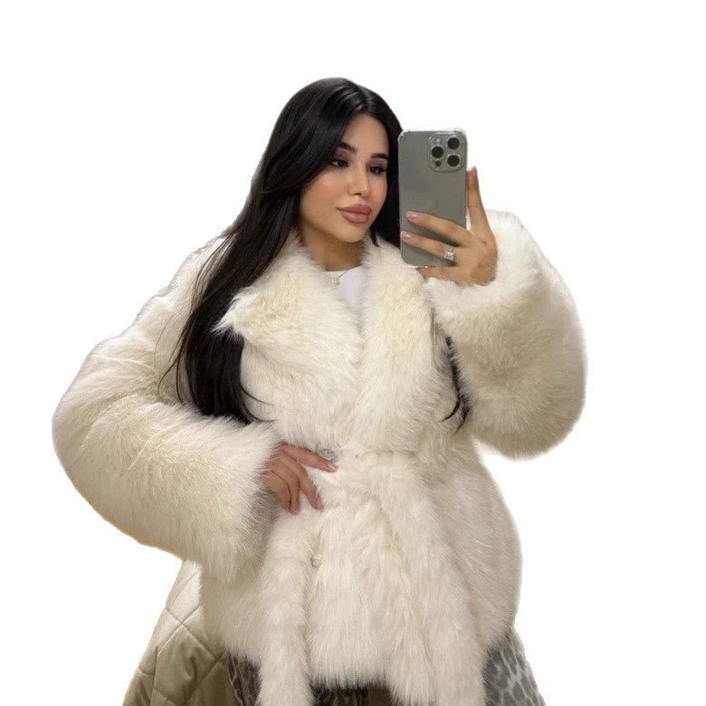 Damen Eleganter Trend-Faux-Fur-Bolero Clinbands