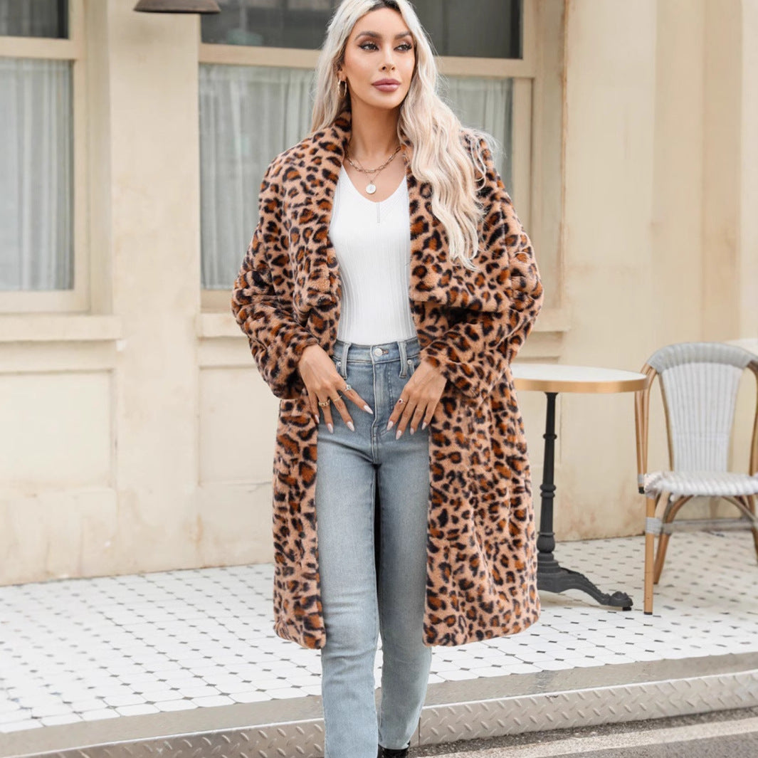 Damen Lange Leopardmuster Clinbands