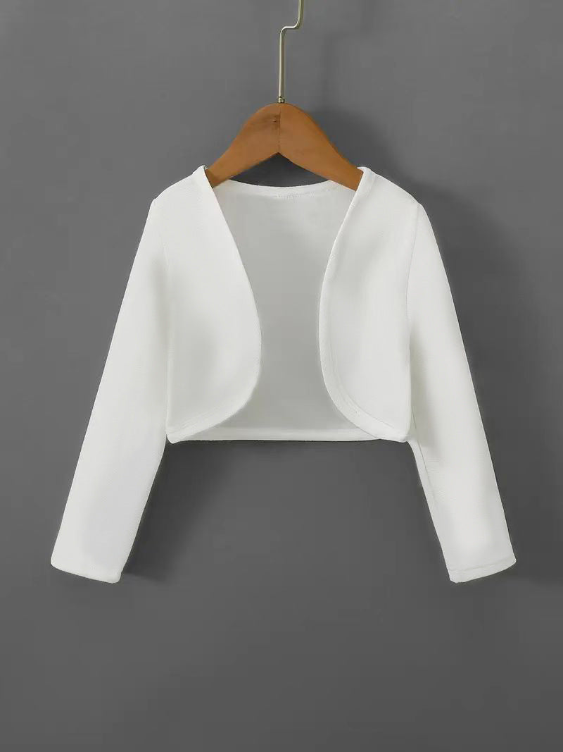 Damen kurz geschnittenes Cardigan mit offenen Schnitt und langen Ärmeln Clinbands