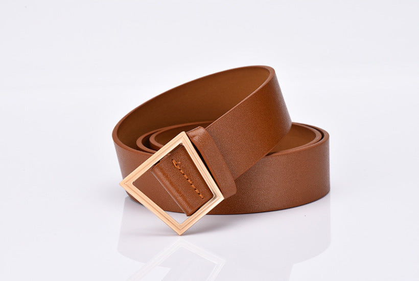 Damen eleganter gürtel mit quadratischer Schnalle Clinbands