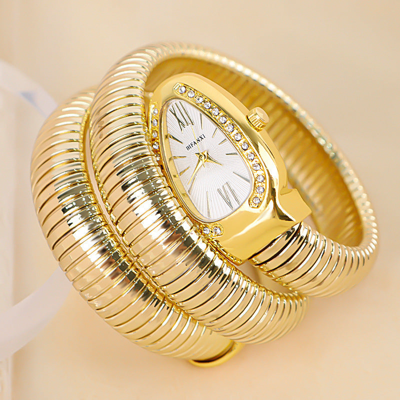 Clinbands | Schlangenuhr mit Quarzbewegung und Persönlichem Armband