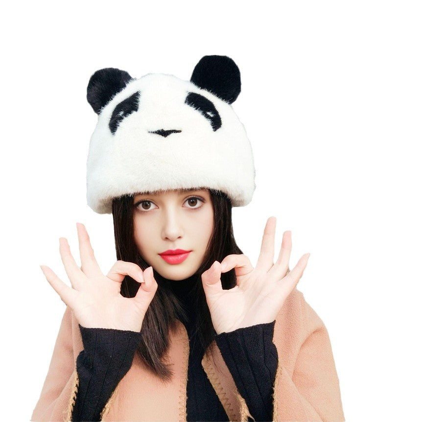 Damen Kuschelige Panda-Mütze Clinbands