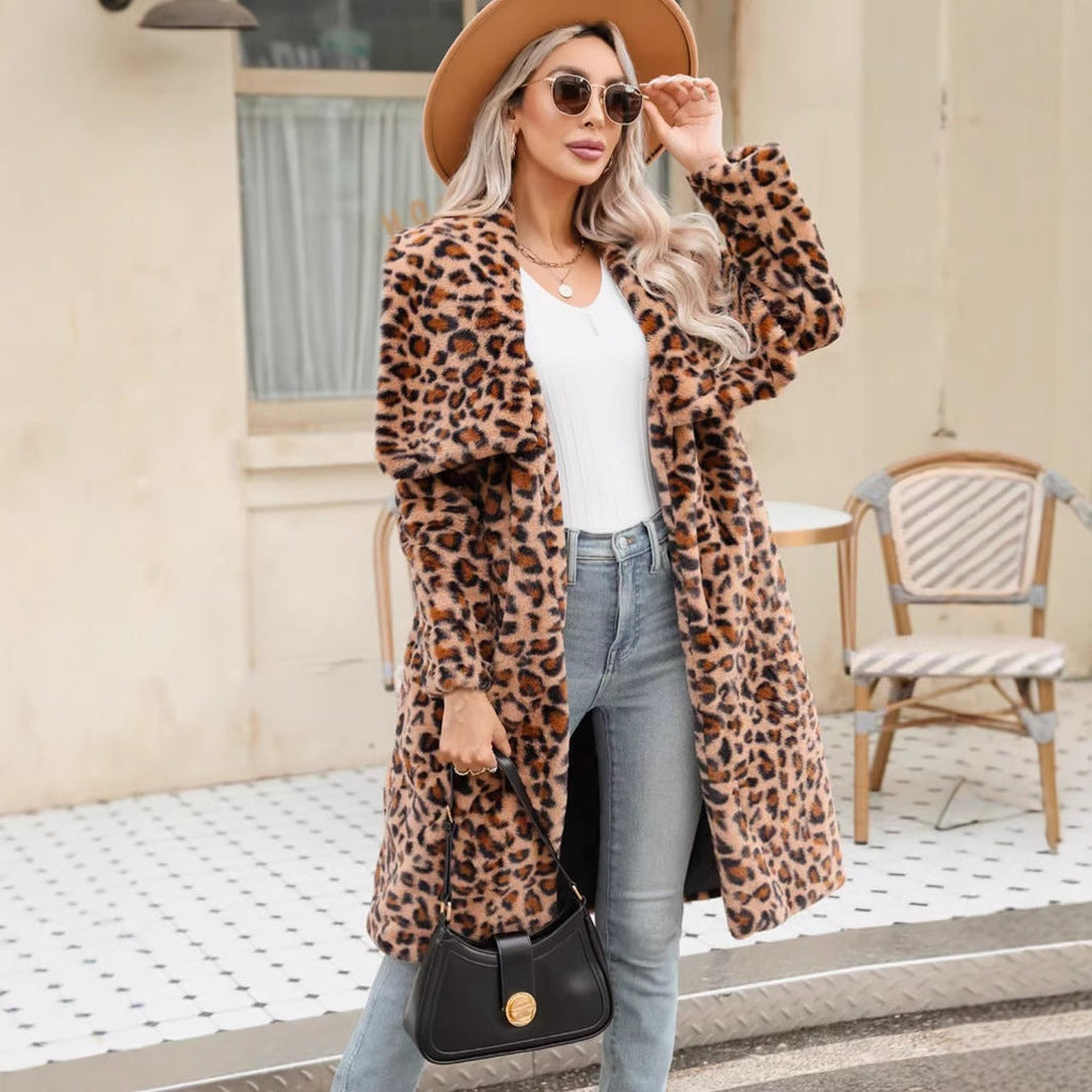 Damen Lange Leopardmuster Clinbands
