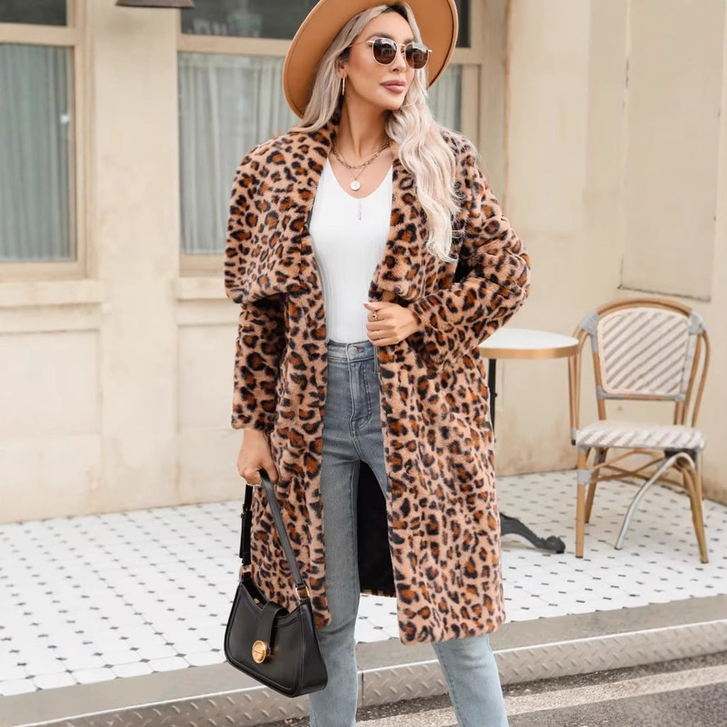 Damen Lange Leopardmuster Clinbands