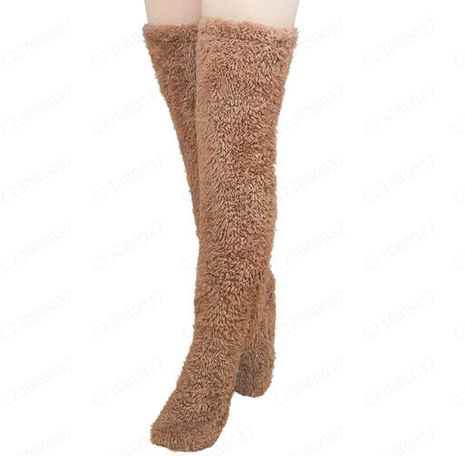 Damen Extra warme Knielange Fleece-Stulpen Clinbands